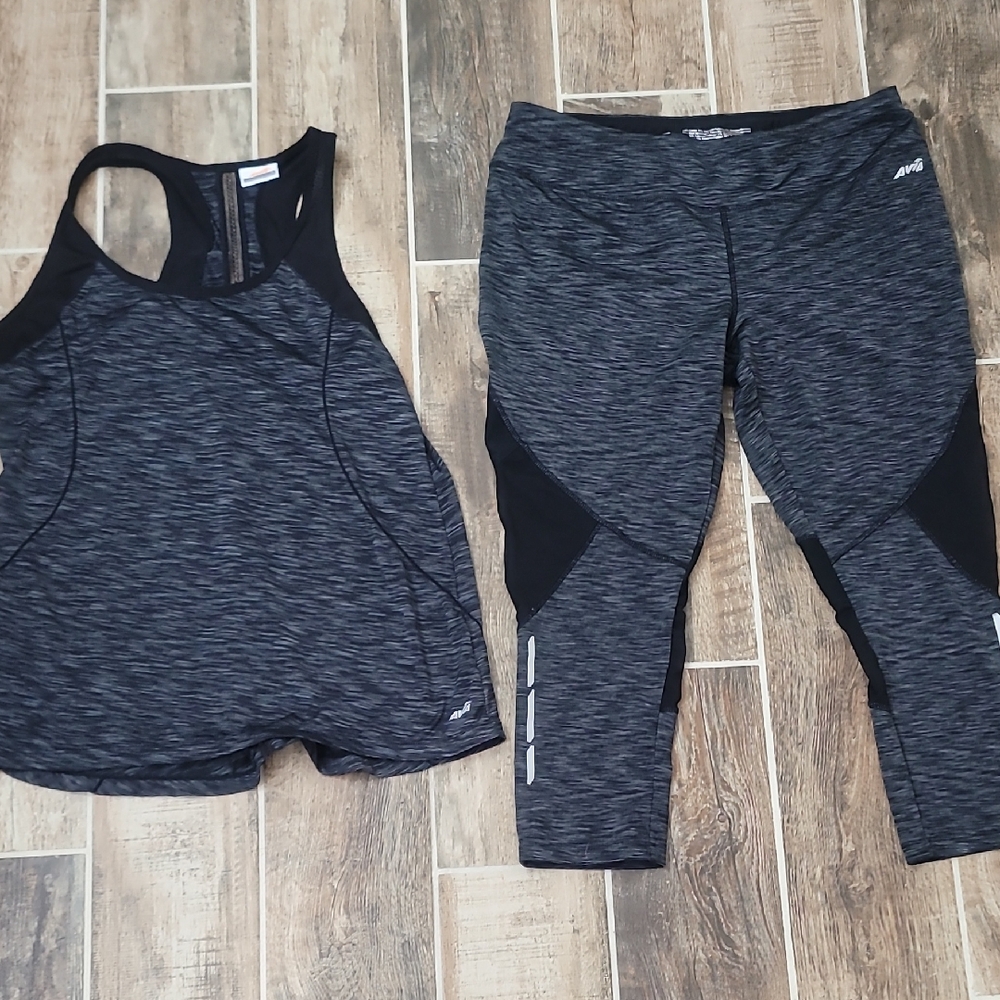Avia Black and Gray Leggings
